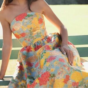 Floral Strapless Dress